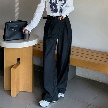 An array of Dongdaemum Women’s Pants, embodying the versatility of Korean fashion.