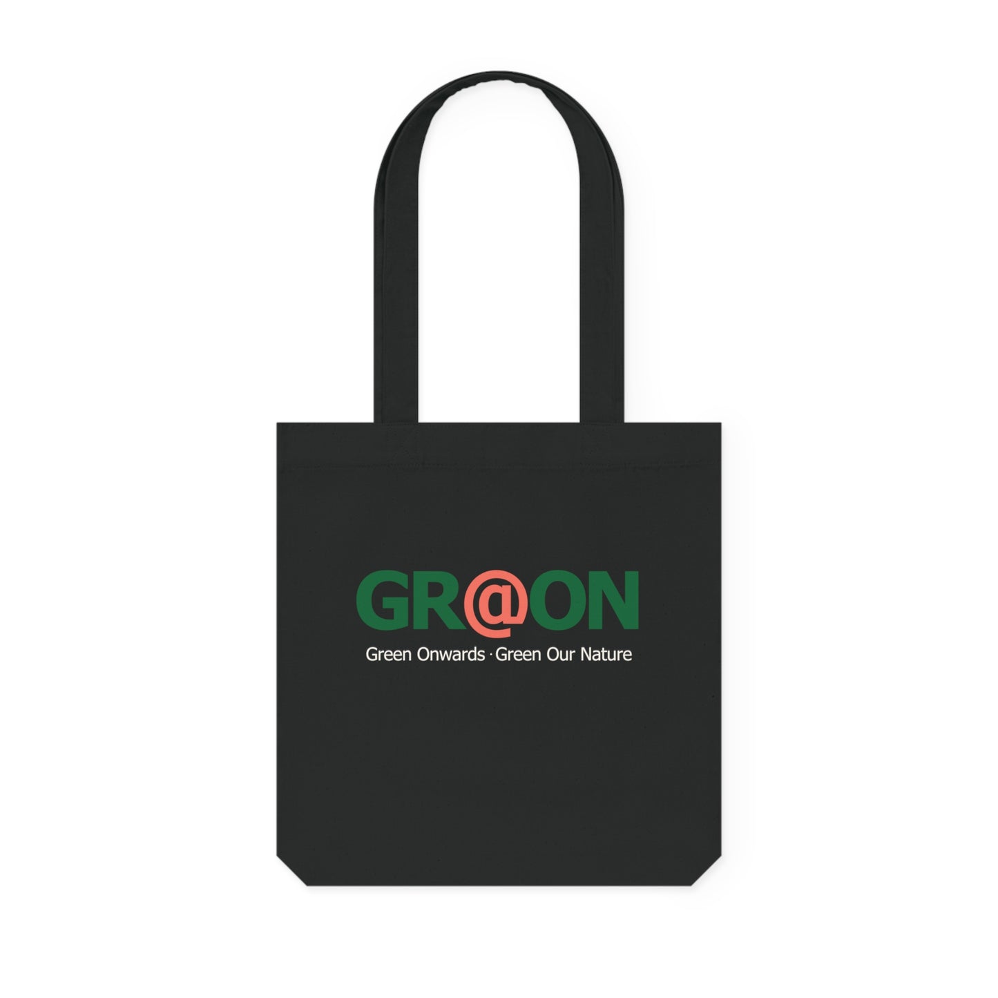 Person carrying a GR@ON Tote Bag made from organic cotton, filled with everyday essentials. GR@ON Tote Bags: Sustainable style, everyday essentials.