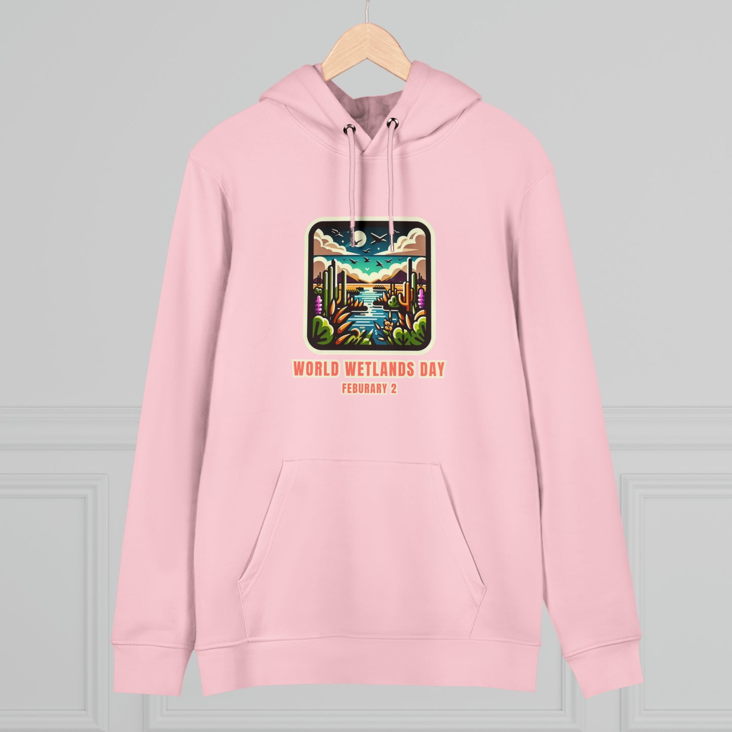 Eco-Friendly Organic - Unisex Cruiser Hoodie - World Wetlands Day graphic