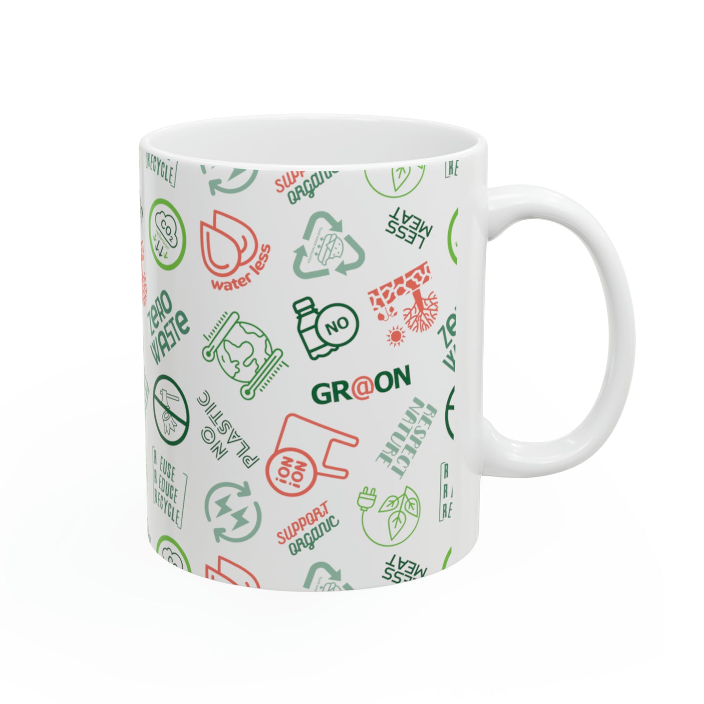 Eco-Friendly - Ceramic Mug 11oz - Our Green Responsibility