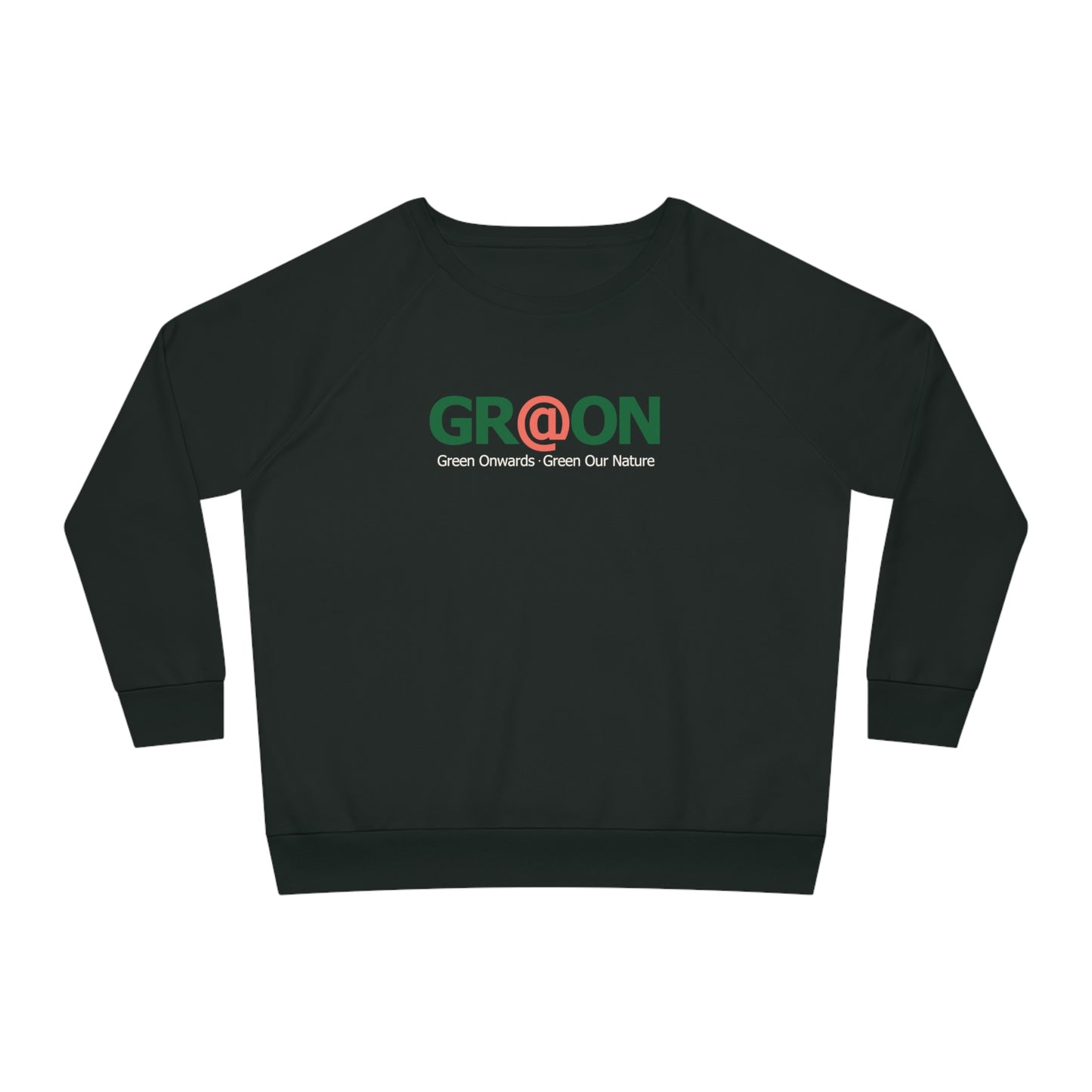 Model wearing a GR@ON Sweatshirt made from organic cotton, featuring a stylish and sustainable design. GR@ON Sweatshirts: Sustainable comfort, everyday style.