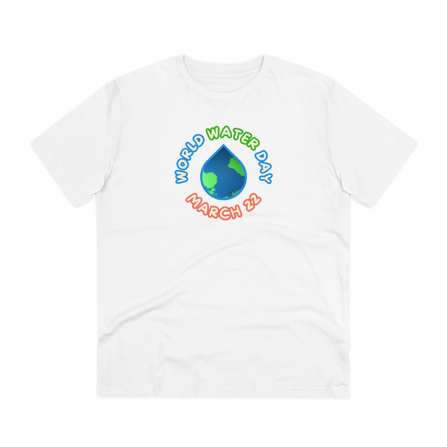 World Water Day, Model wearing a GR@ON T-Shirt made from organic cotton, featuring a stylish and sustainable design. GR@ON T-Shirts: Sustainable style, everyday comfort.