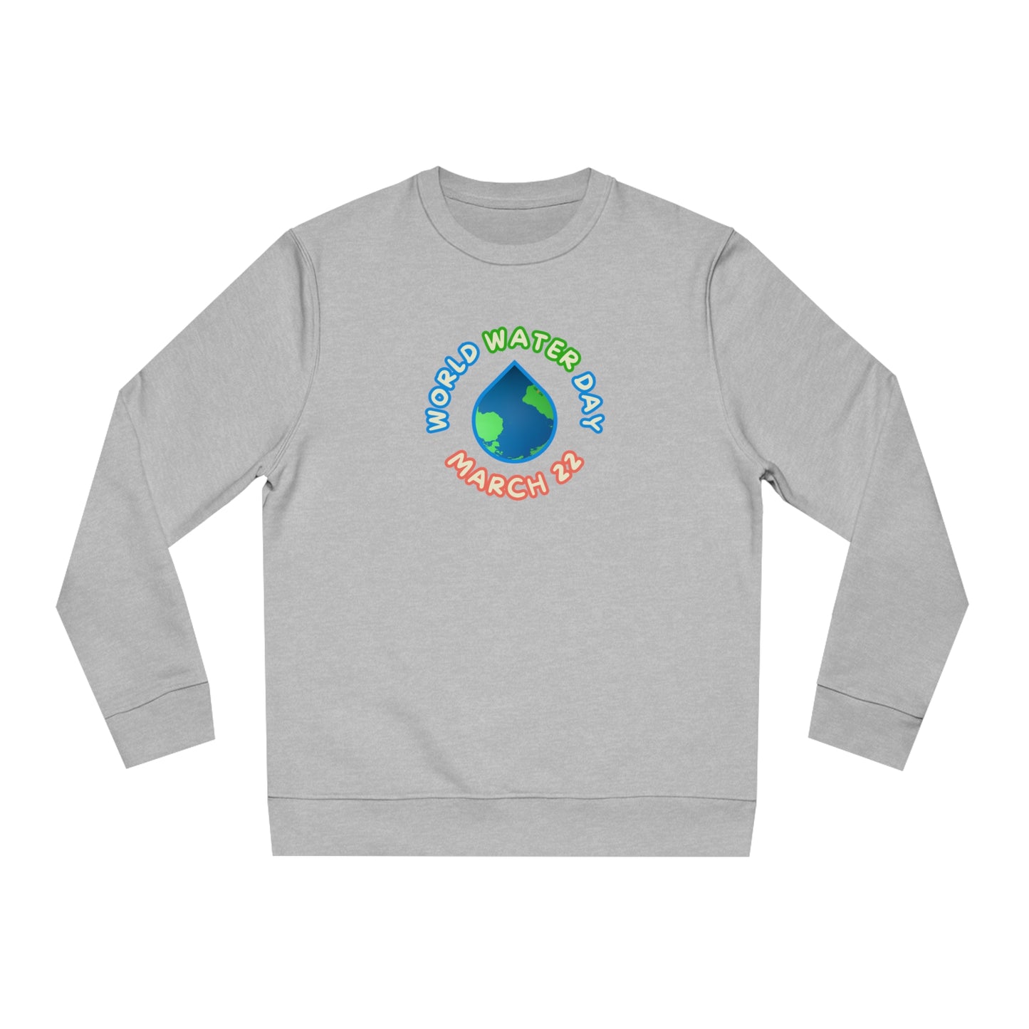 World Water Day, Model wearing a GR@ON Sweatshirt made from organic cotton, featuring a stylish and sustainable design. GR@ON Sweatshirts: Sustainable comfort, everyday style.