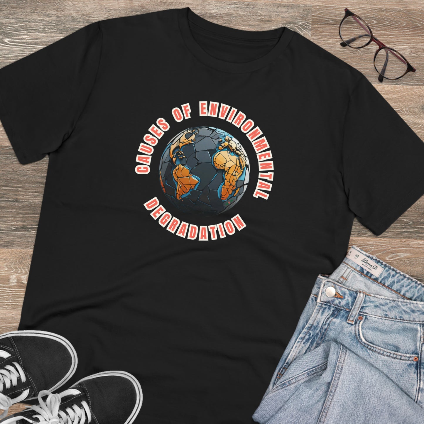 Eco-Friendly - Organic Creator T-shirt - Unisex - Causes of Environmental Degradation graphic