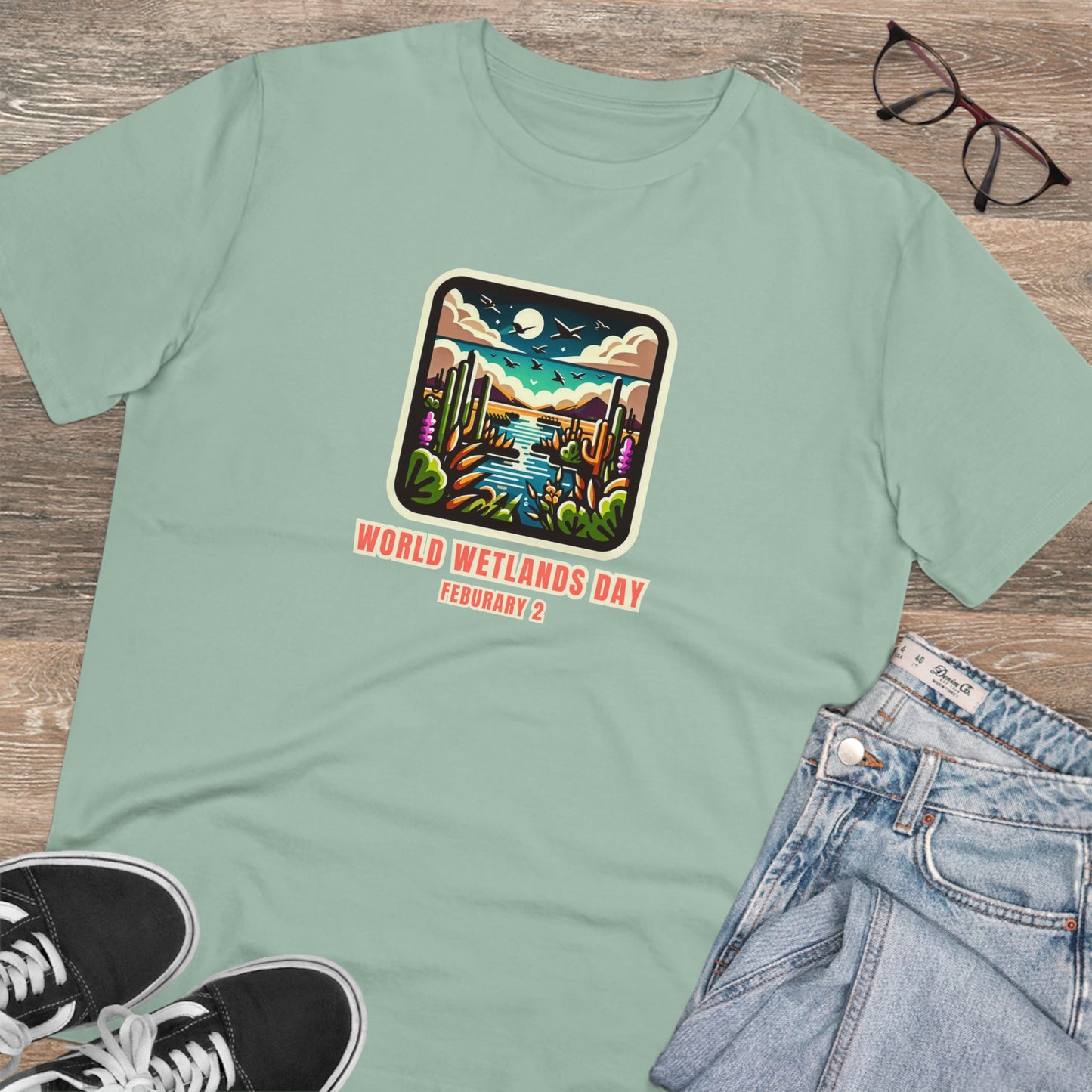 Eco-Friendly - Organic Creator T-shirt - Unisex - World Wetlands Day graphic