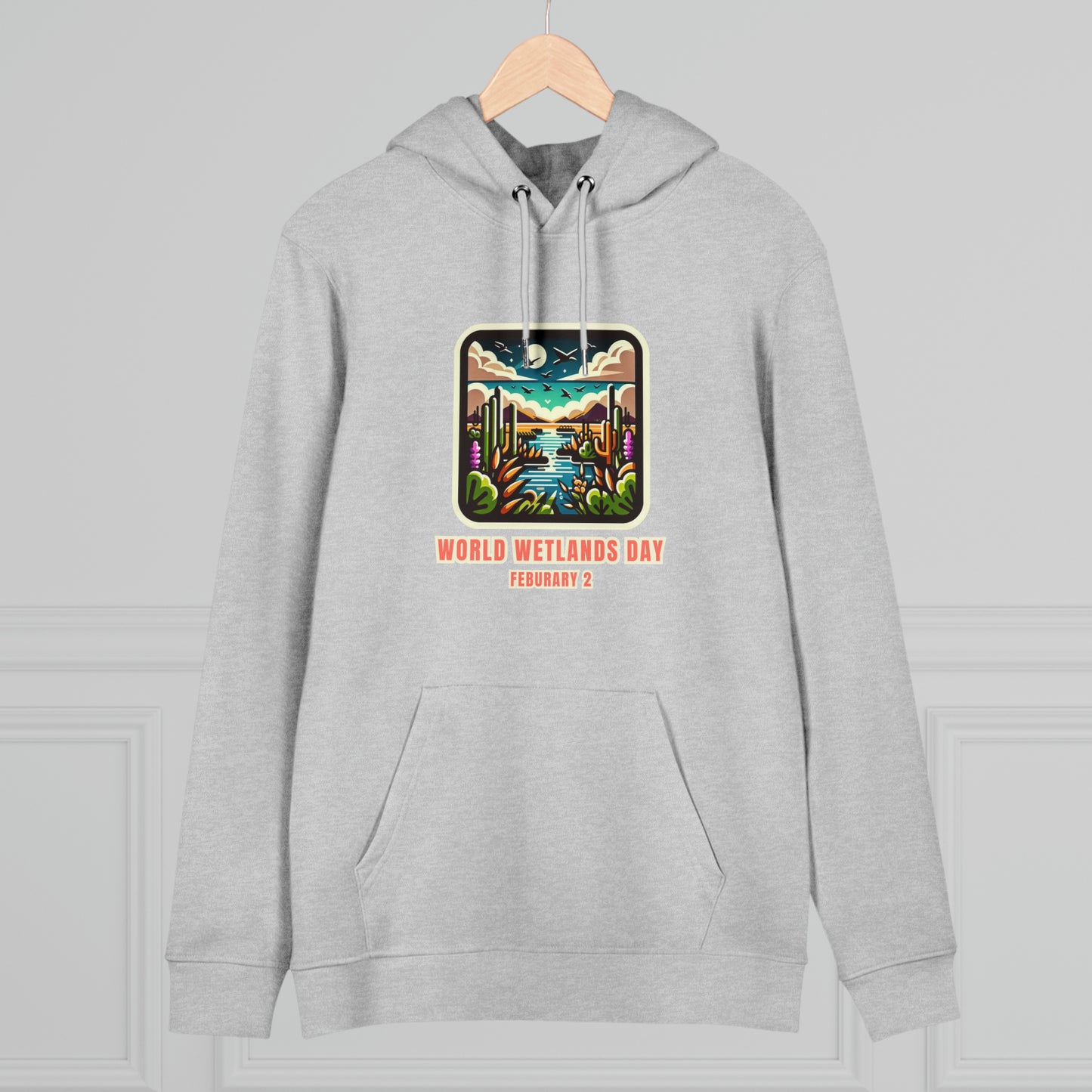 Eco-Friendly Organic - Unisex Cruiser Hoodie - World Wetlands Day graphic