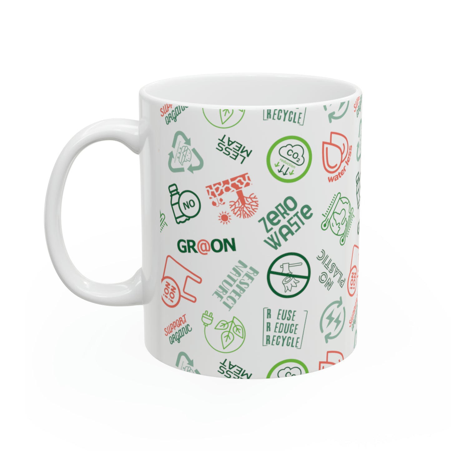 Person holding a GR@ON Mug filled with coffee, enjoying a relaxing moment. GR@ON Mugs: Sustainable sips, ethical style.