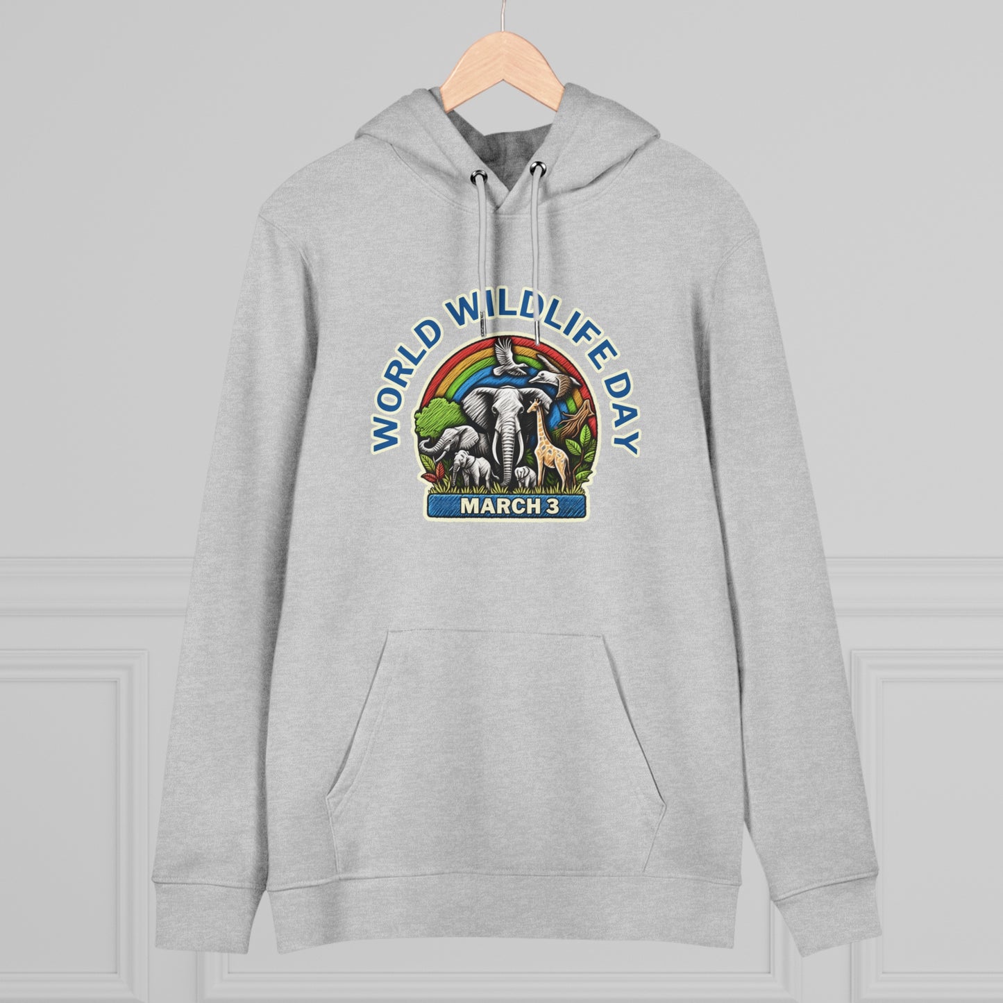 Eco-Friendly Organic - Unisex Cruiser Hoodie - World Wildlife Day graphic