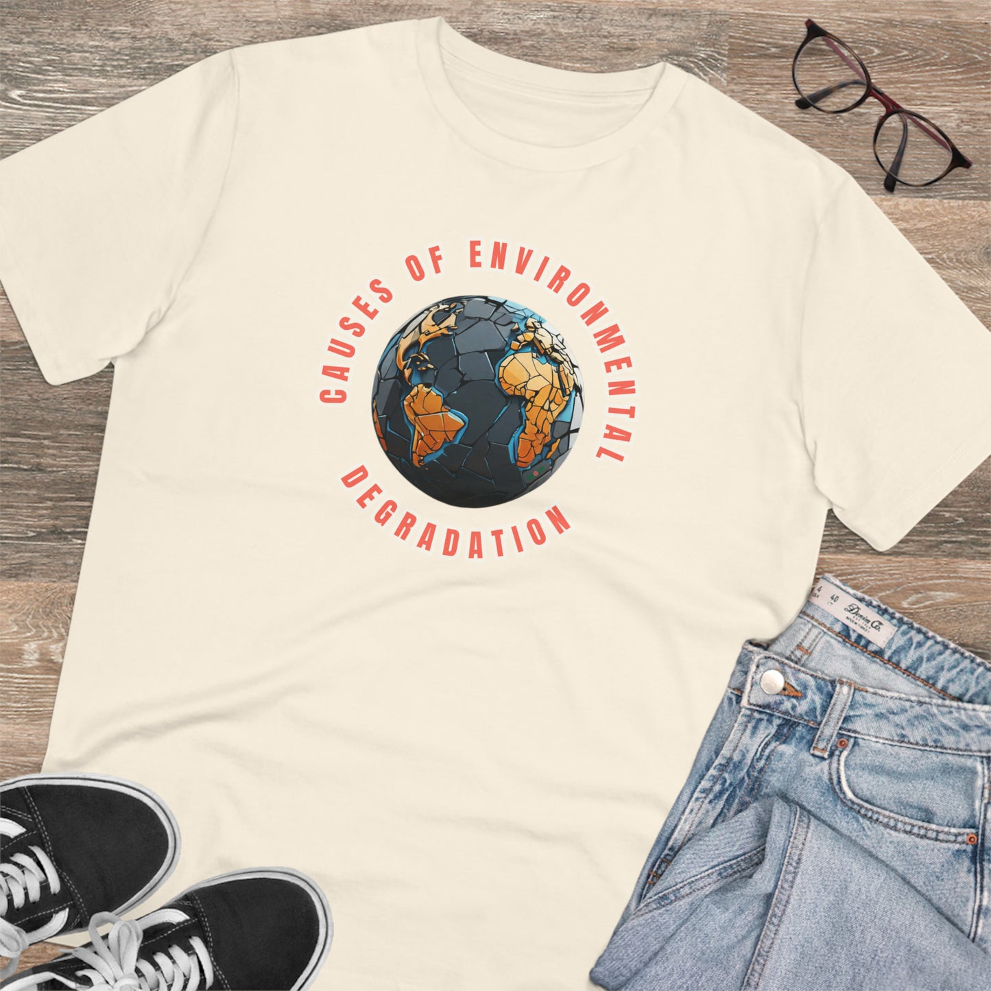 Eco-Friendly - Organic Creator T-shirt - Unisex - Causes of Environmental Degradation graphic