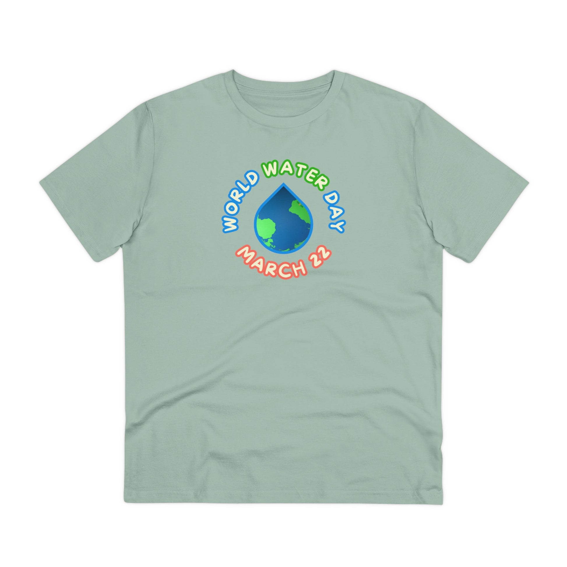 World Water Day, Model wearing a GR@ON T-Shirt made from organic cotton, featuring a stylish and sustainable design. GR@ON T-Shirts: Sustainable style, everyday comfort.