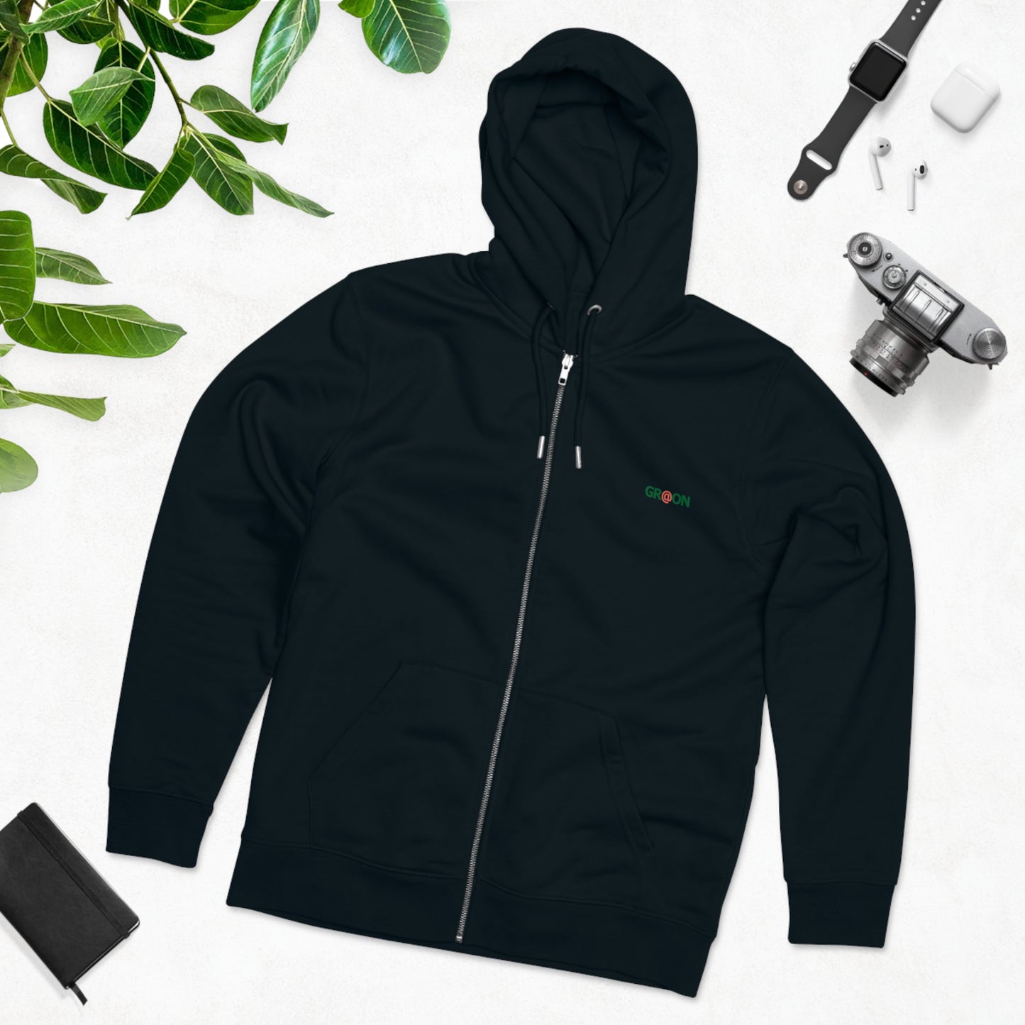 Eco-Friendly Organic - Unisex's Cultivator Zip Hoodie - Causes of Environmental Degradation graphic