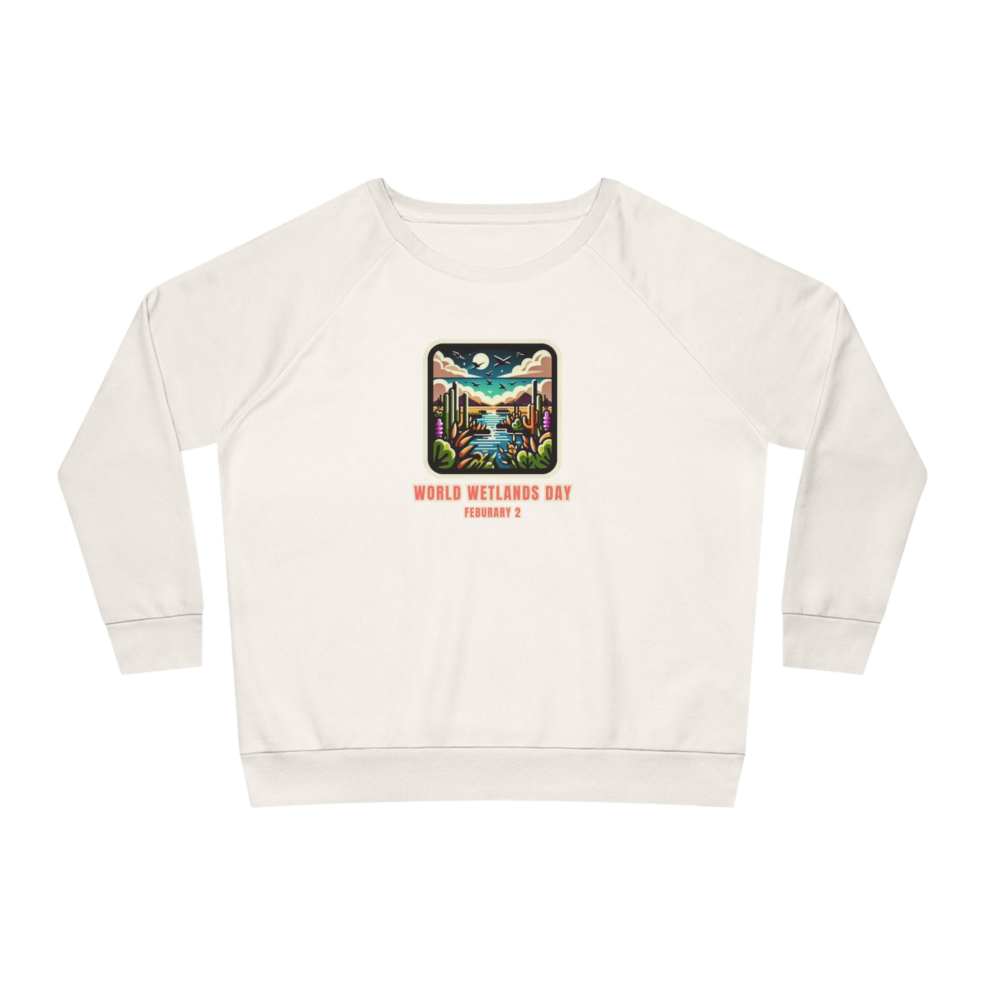 World Wetlands Day, Model wearing a GR@ON Sweatshirt made from organic cotton, featuring a stylish and sustainable design. GR@ON Sweatshirts: Sustainable comfort, everyday style.