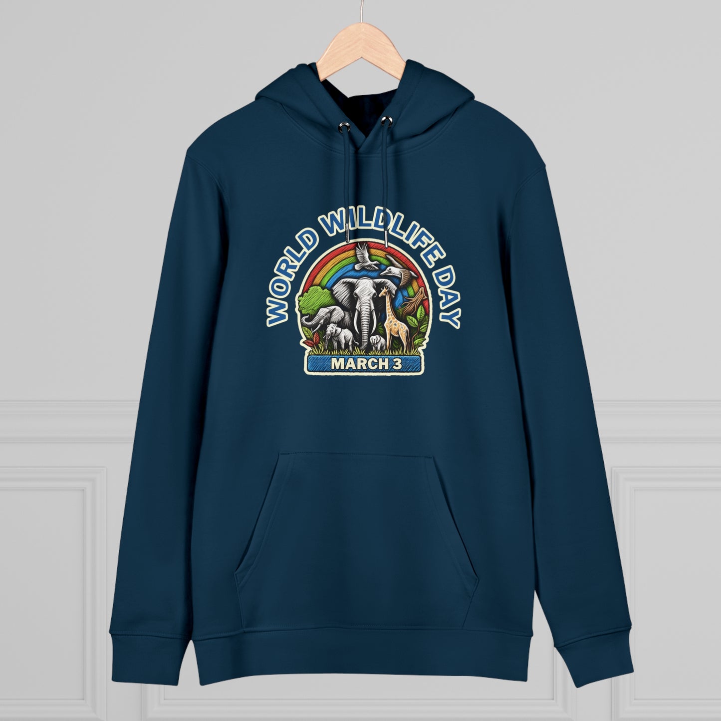 Eco-Friendly Organic - Unisex Cruiser Hoodie - World Wildlife Day graphic