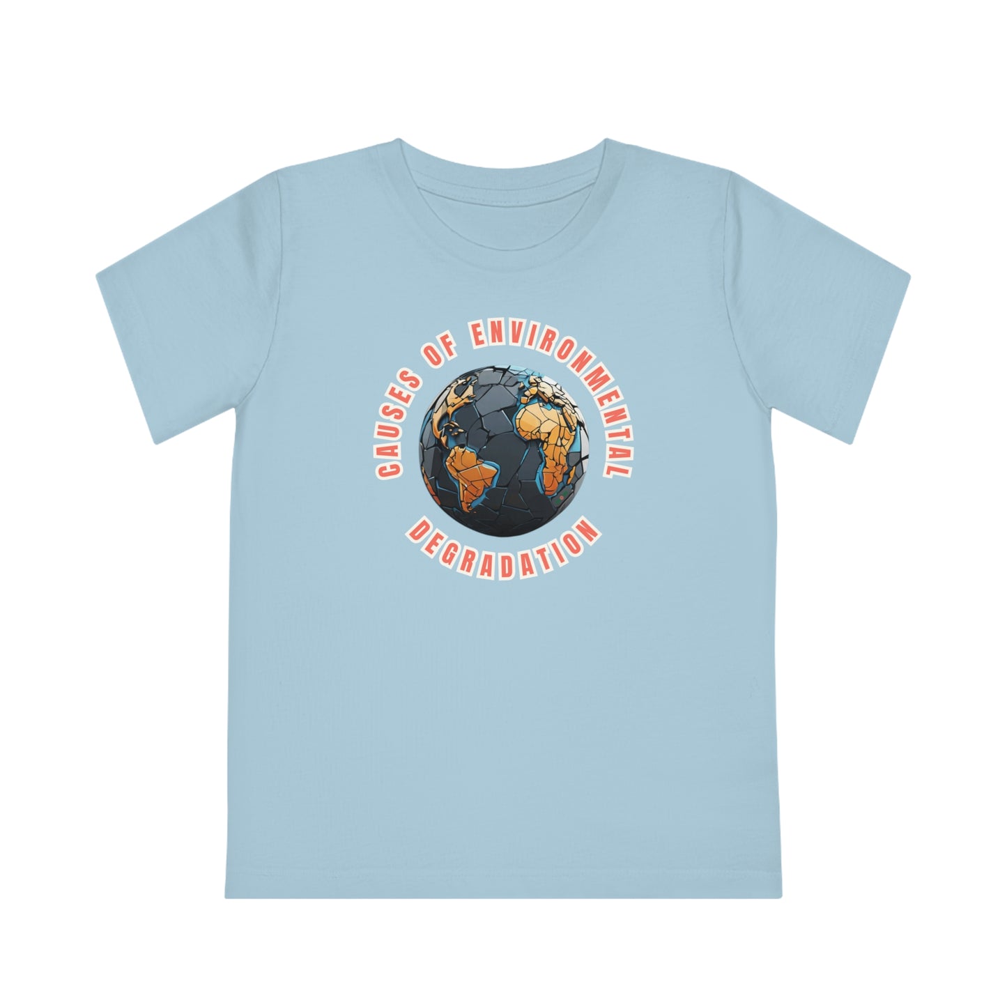 Child wearing a GR@ON Kids T-Shirt made from organic cotton, featuring a fun and colorful design. GR@ON Kids T-Shirts: Sustainable style, fun designs.