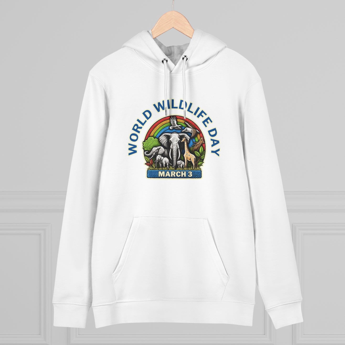 Eco-Friendly Organic - Unisex Cruiser Hoodie - World Wildlife Day graphic