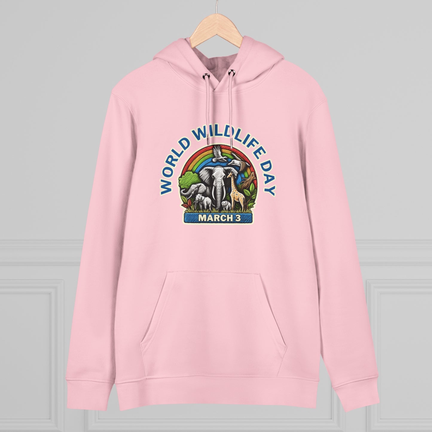 Eco-Friendly Organic - Unisex Cruiser Hoodie - World Wildlife Day graphic