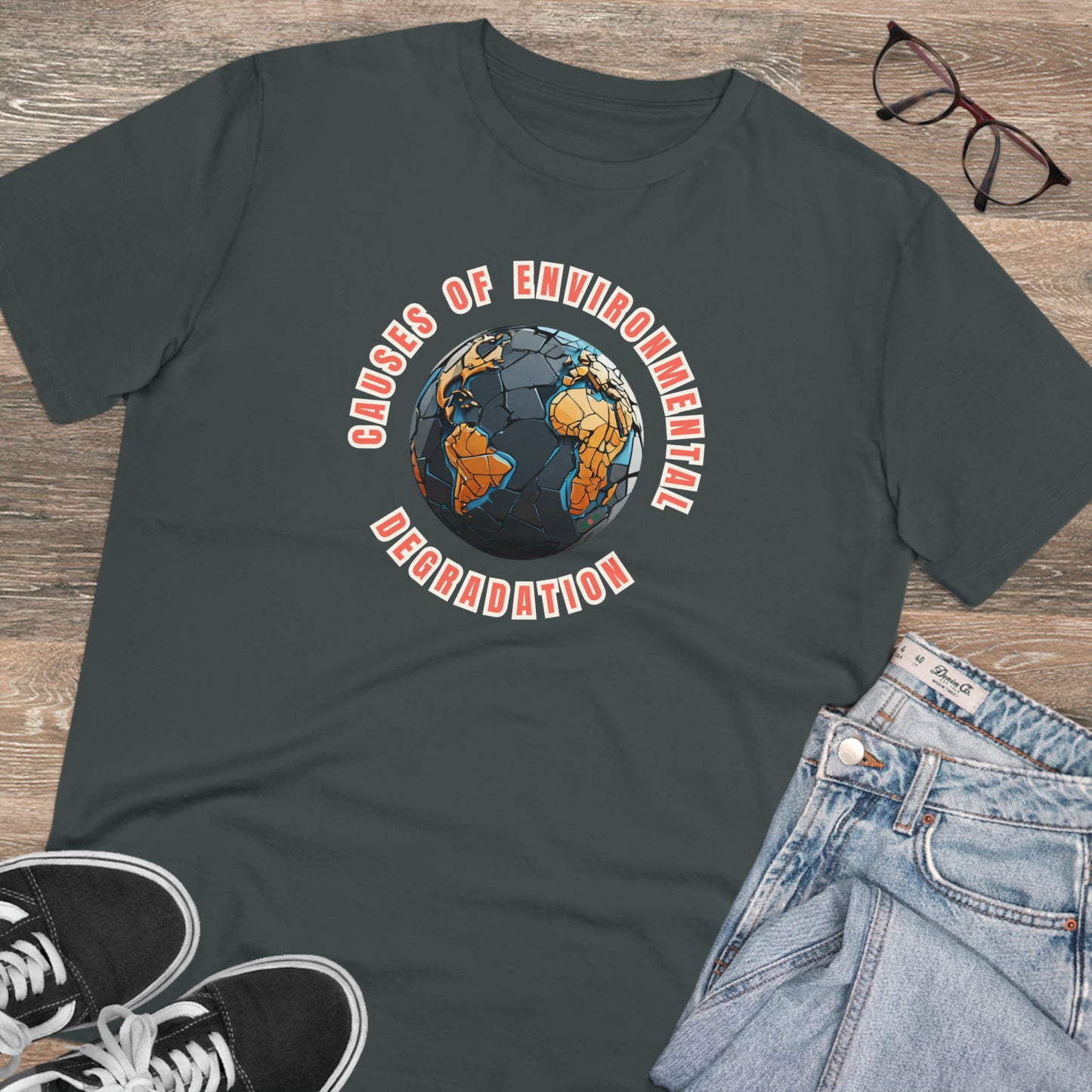 Eco-Friendly - Organic Creator T-shirt - Unisex - Causes of Environmental Degradation graphic