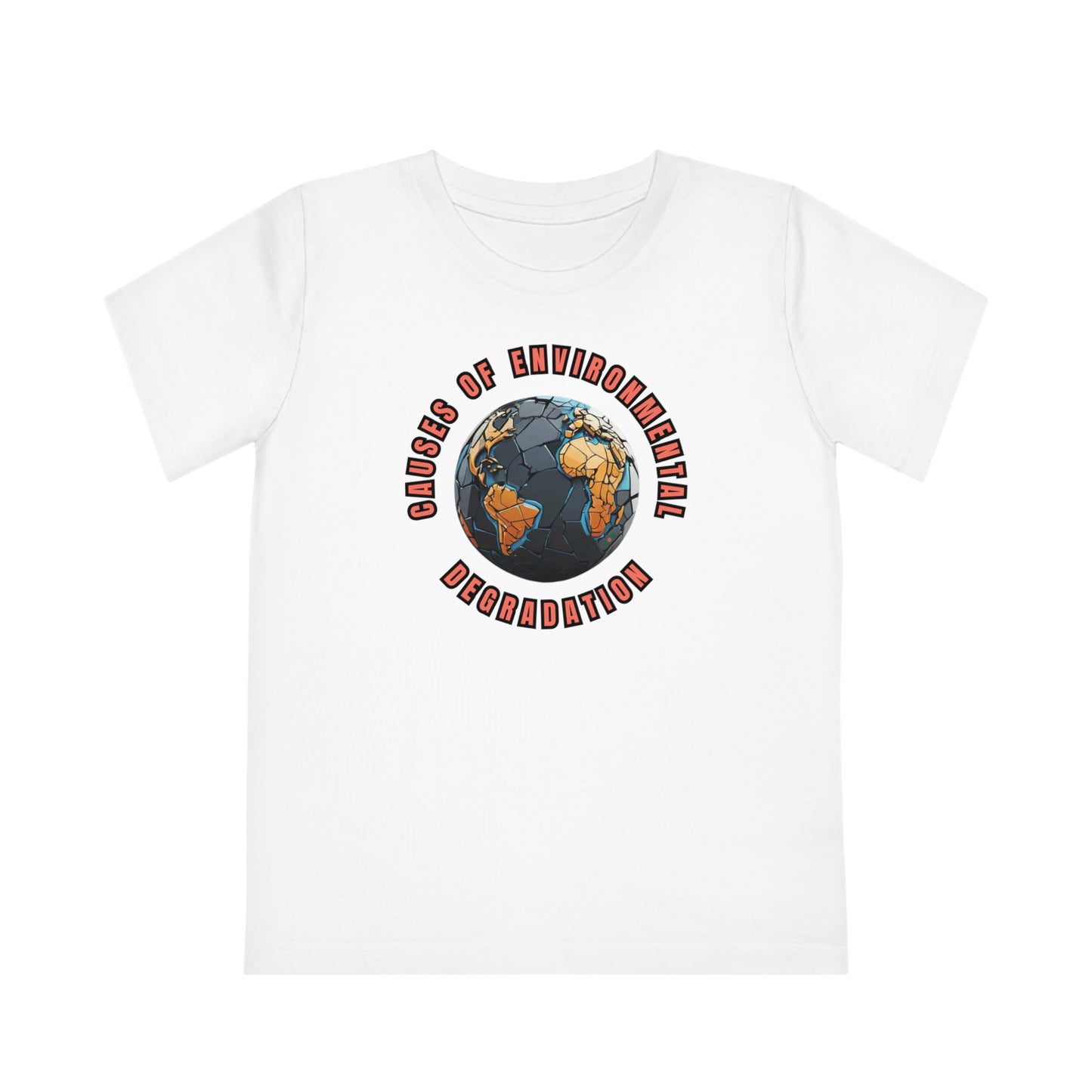 Child wearing a GR@ON Kids T-Shirt made from organic cotton, featuring a fun and colorful design. GR@ON Kids T-Shirts: Sustainable style, fun designs.