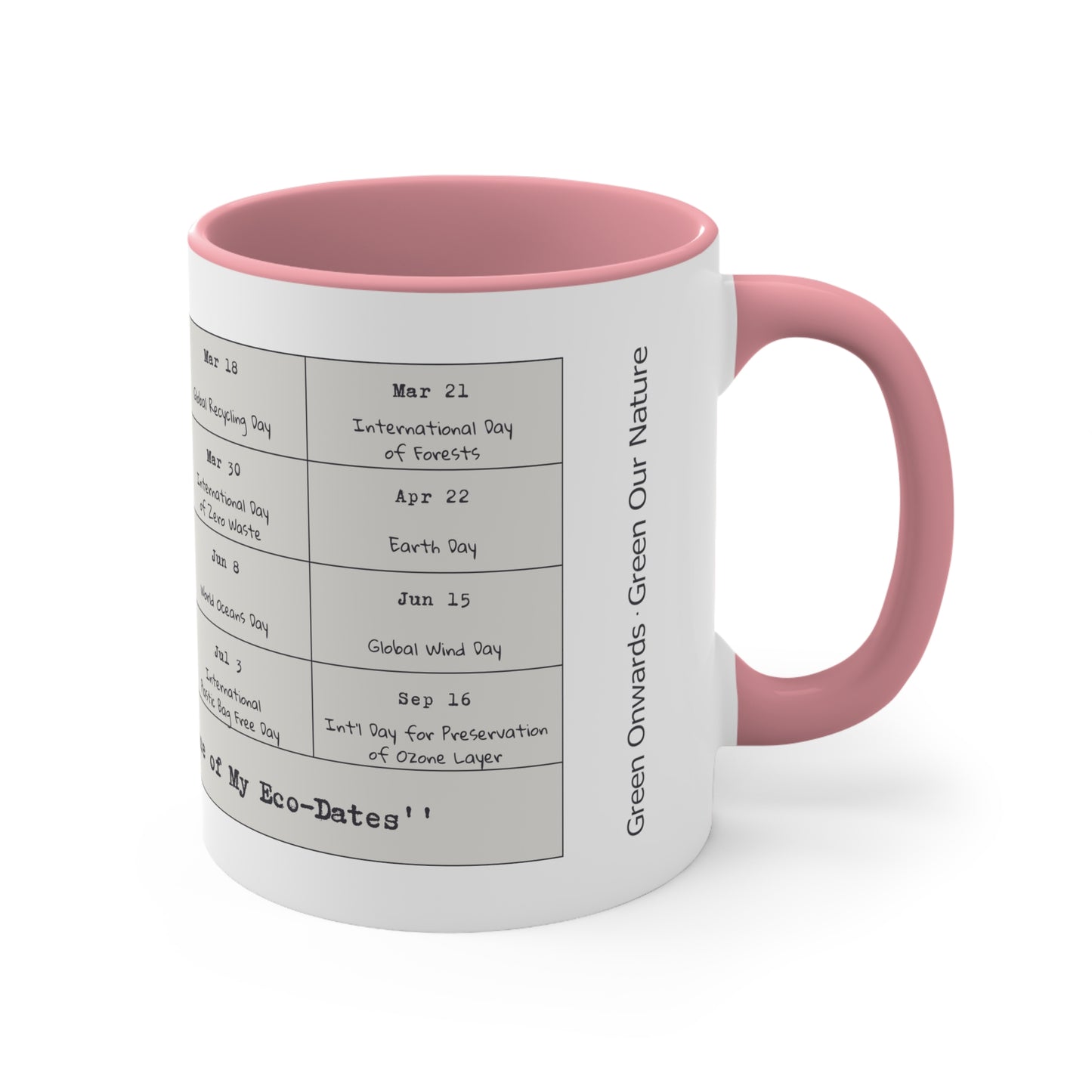 Eco-Friendly - Accent Coffee Mug, 11oz  - My Eco-Dates