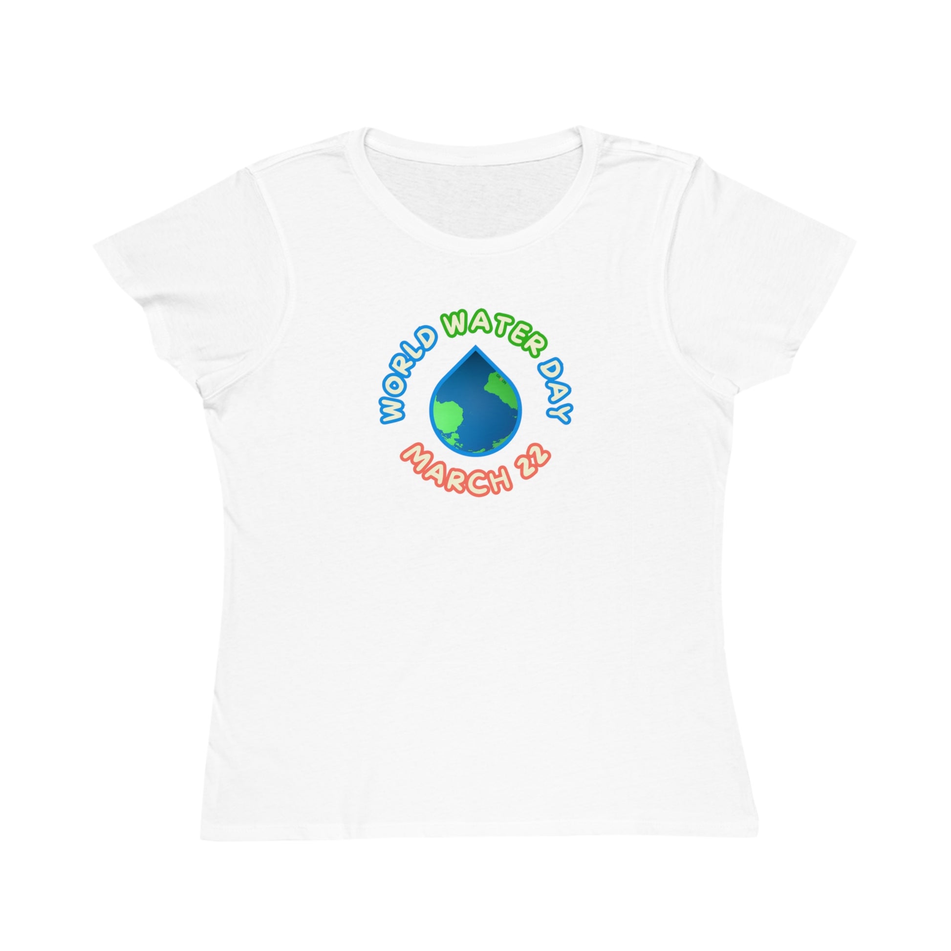 World Water Day, Model wearing a GR@ON T-Shirt made from organic cotton, featuring a stylish and sustainable design. GR@ON T-Shirts: Sustainable style, everyday comfort.