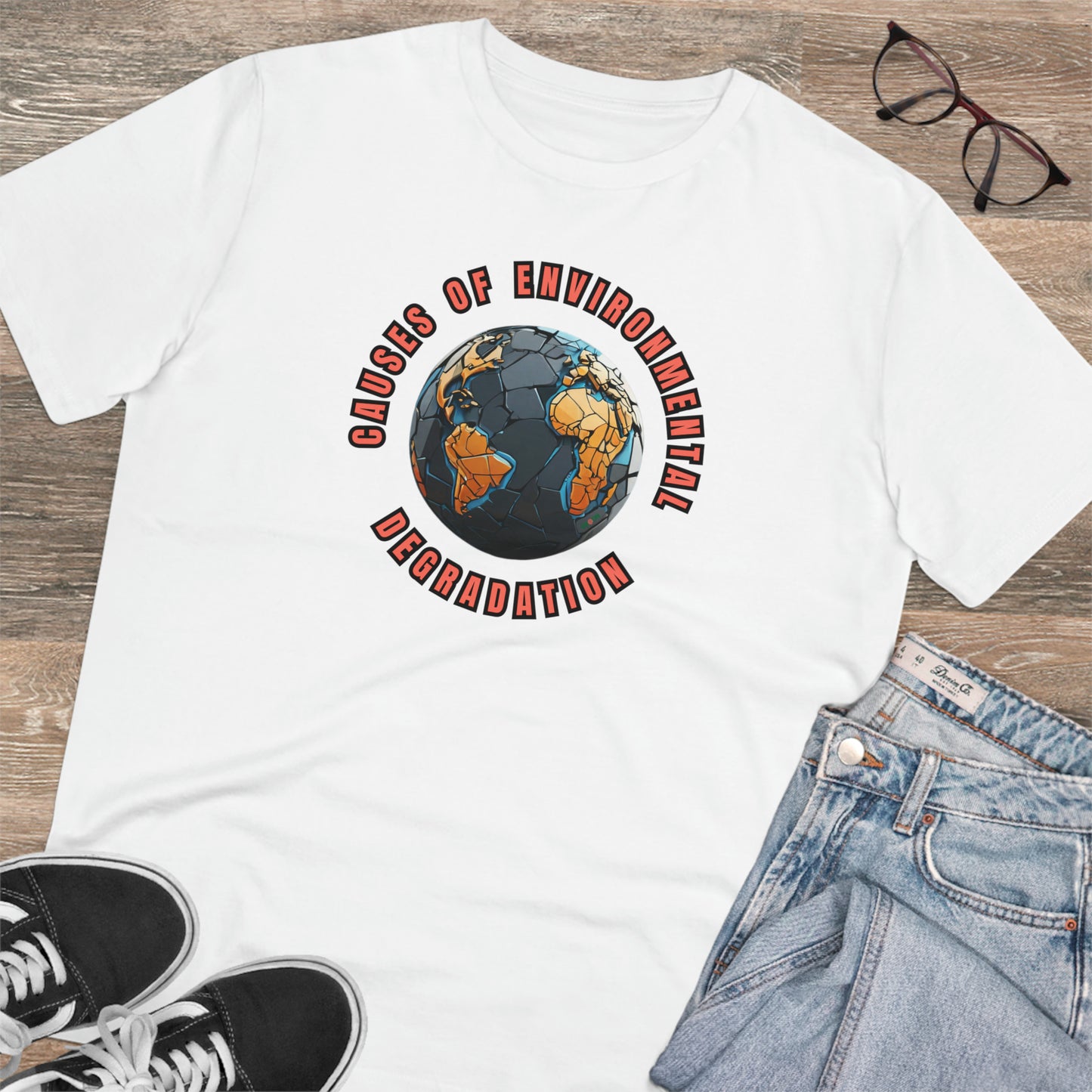 Eco-Friendly - Organic Creator T-shirt - Unisex - Causes of Environmental Degradation graphic