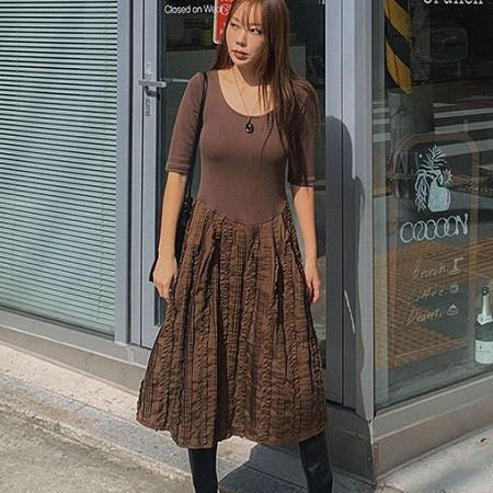 A collection of Dongdaemum Women’s Dresses, encapsulating the charm of Korean fashion.