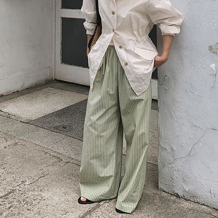 An array of Dongdaemum Women’s Pants, embodying the versatility of Korean fashion.