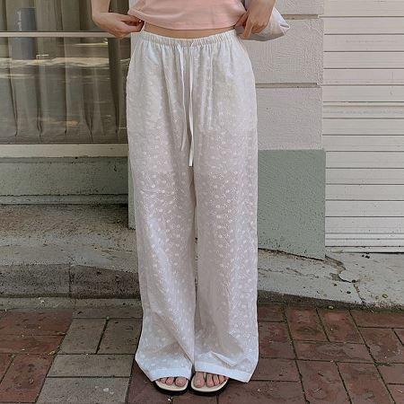 An array of Dongdaemum Women’s Pants, embodying the versatility of Korean fashion.