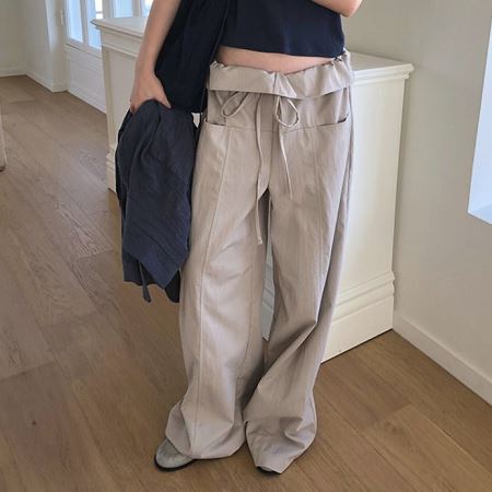 An array of Dongdaemum Women’s Pants, embodying the versatility of Korean fashion.