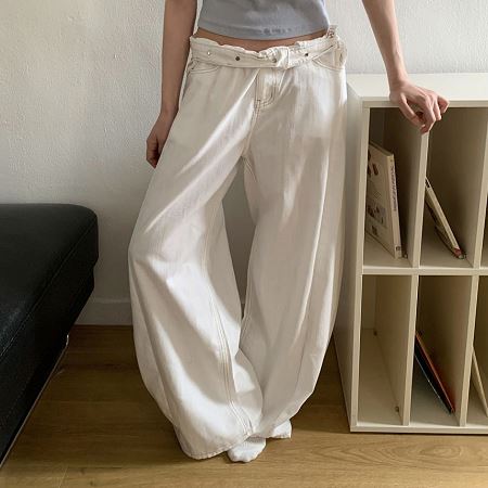 An array of Dongdaemum Women’s Pants, embodying the versatility of Korean fashion.