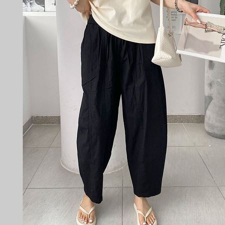 An array of Dongdaemum Women’s Pants, embodying the versatility of Korean fashion.