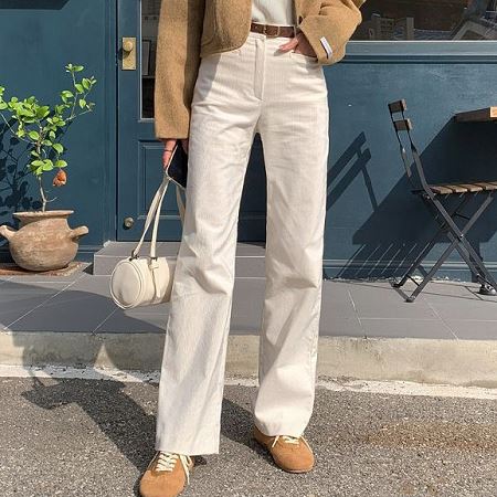 An array of Dongdaemum Women’s Pants, embodying the versatility of Korean fashion.