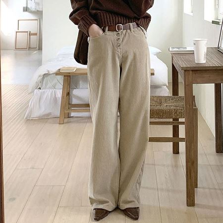 An array of Dongdaemum Women’s Pants, embodying the versatility of Korean fashion.