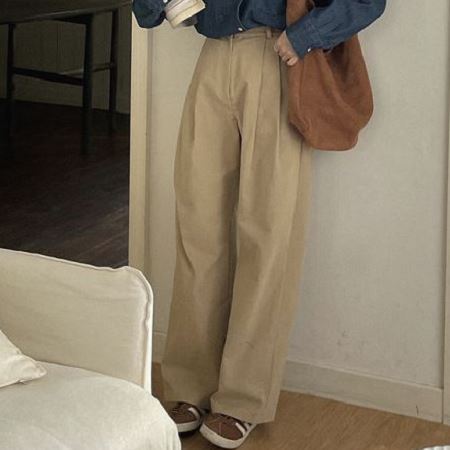 An array of Dongdaemum Women’s Pants, embodying the versatility of Korean fashion.