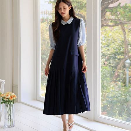 A collection of Dongdaemum Women’s Dresses, encapsulating the charm of Korean fashion.